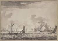 X+ 020
<br/>
Engelse schepen in 't Nieuwe Diep
<br/>
<em>Blaauw, Pieter Aartsz. (1744-1808)</em>
